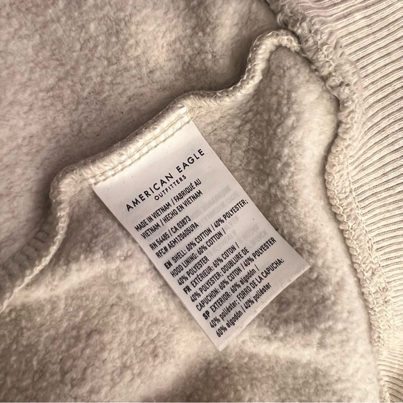 American eagle sweater hoodie pullover half zip camo camouflage beige sandy - Picture 7 of 7